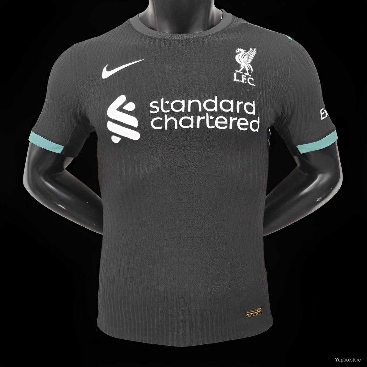 Camiseta de fútbol Liverpool 2024/25 VISITANTE MANGA CORTA VERSION JUGADOR